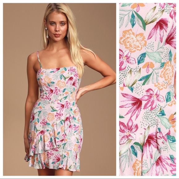 Lulus Dresses & Skirts - Lulu’s Tropical Print Mini Dress